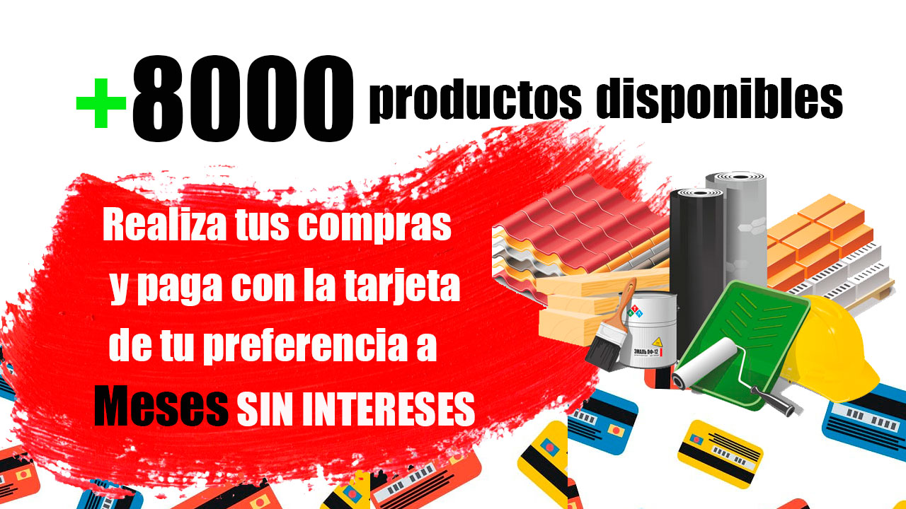 +8000 productos disponibles. Realiza tus compras y paga con la tarjeta de tu preferencia a meses sin intereses.